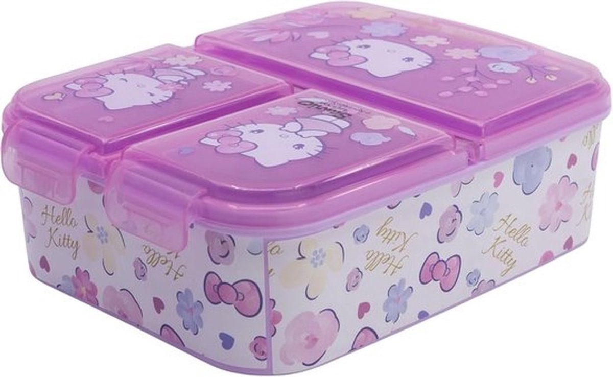 SnelShoppen - Harry Potter Brooddoos Kinderen met 3 Compartimenten 2250ml - BPA Vrij Lunchbox voor School en Kinderopvang