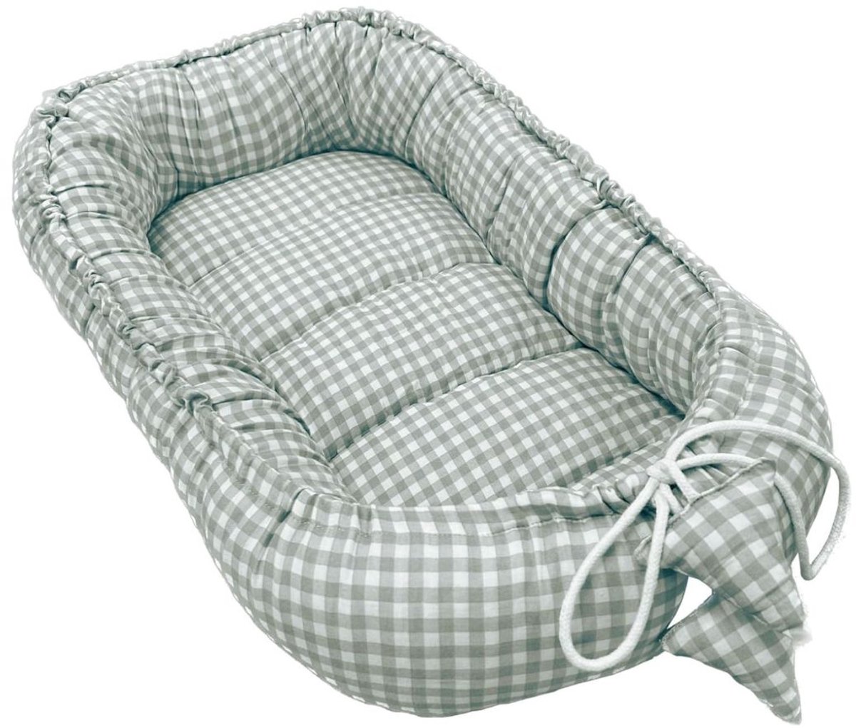 VALI® Babynestje - Baby Nestje - Babynest - Groen - 28cm x 40cm x 18cm