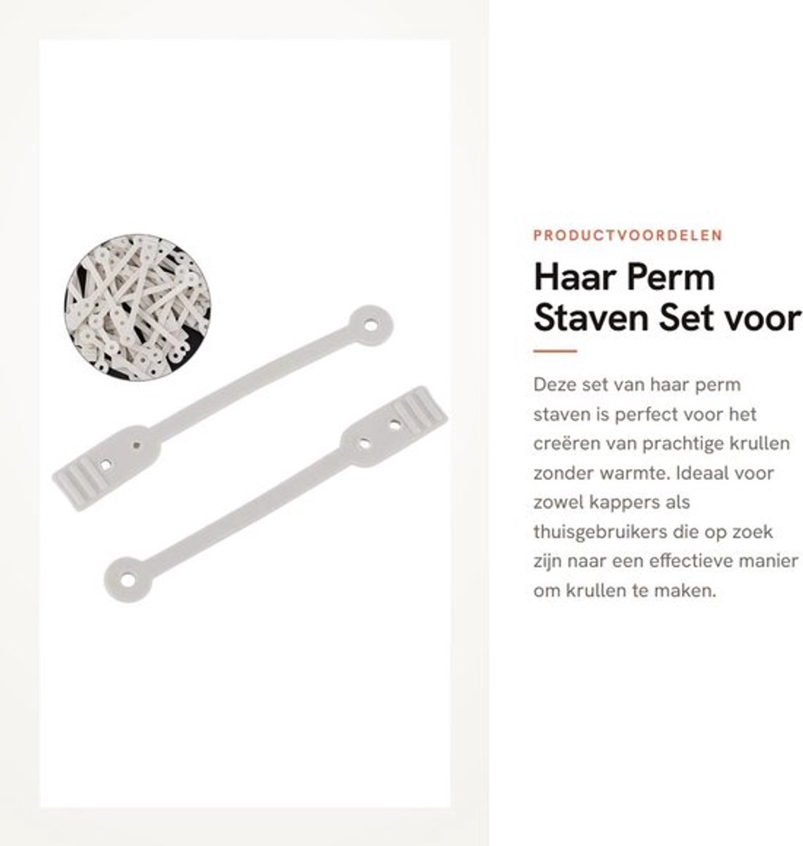 Haarpermstaven Set van 50 - Geen Warmte Krulspelden - Korte Golf Staven - Plastic Haarrollers - Duurzaam Materiaal - Voor Gezond Haar