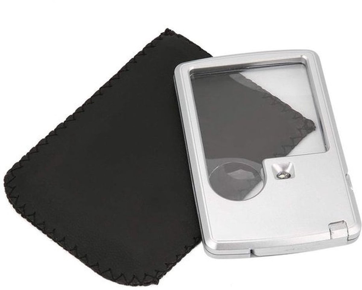 Leesvergrootglas met LED-verlichting - Vergrootglas voor boeken - 2 in 1 lens - Wit - Handig voor lezen - Perfect voor kranten en tijdsch...