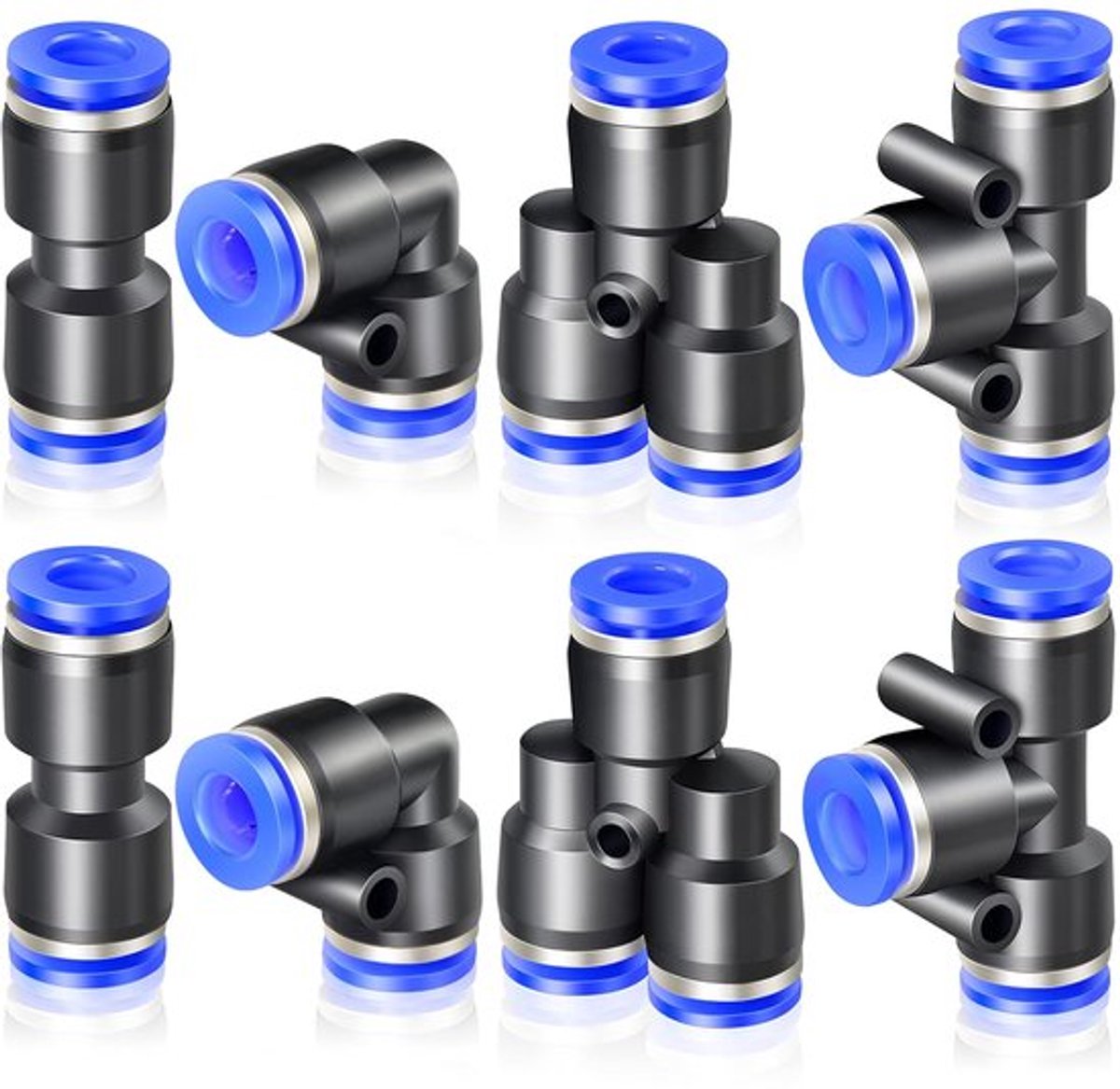 Montagekit 8mm OD - Push om fittingen aan te sluiten - Robuust en duurzaam - Lange levensduur - Eenvoudige montage - Hoge installatie-efficiëntie - Pneumatische Fittingen