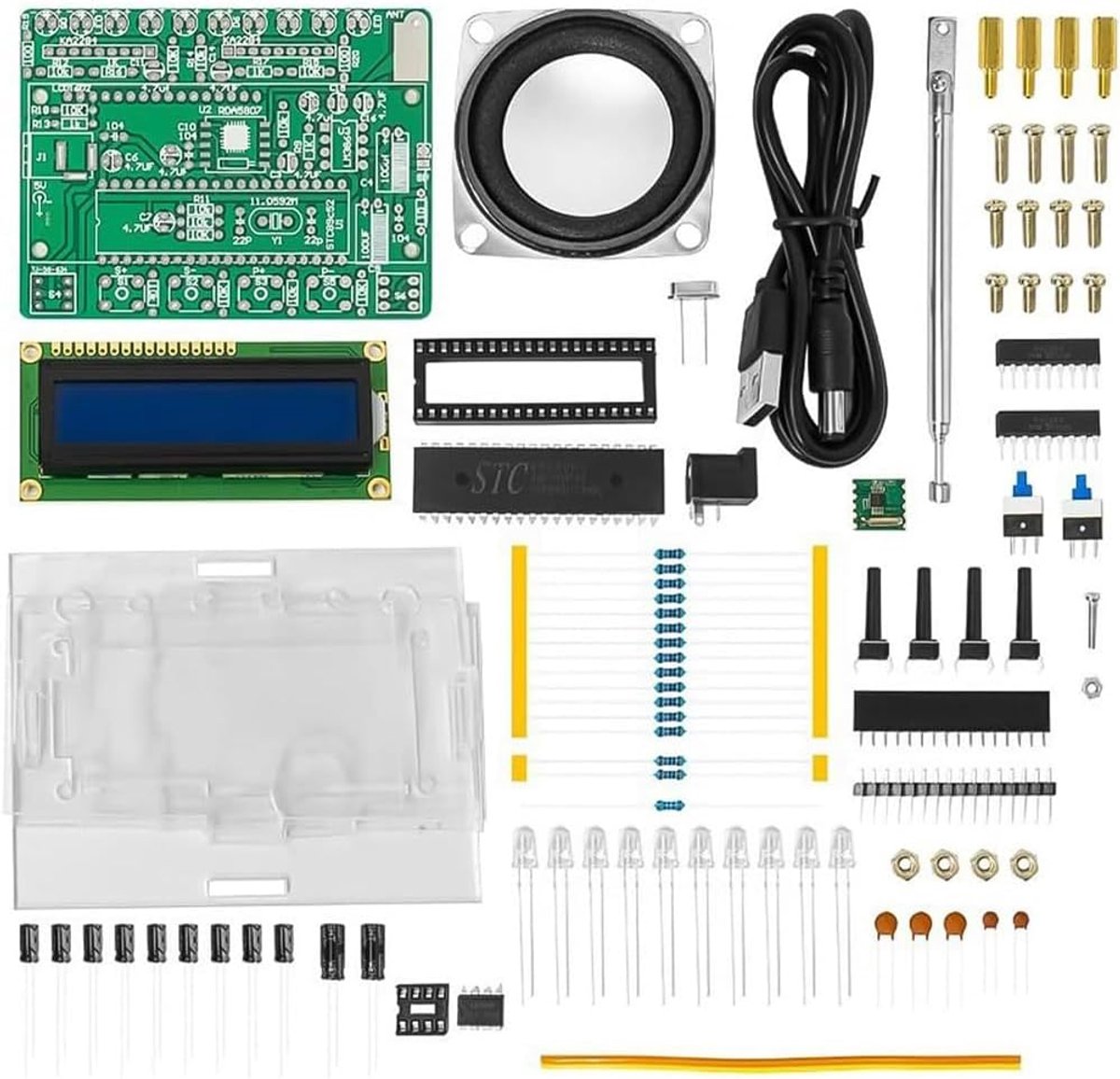 FM radio set - LCD display - 87-108MHz - leer solderen met praktische toepassing - ShopVlot