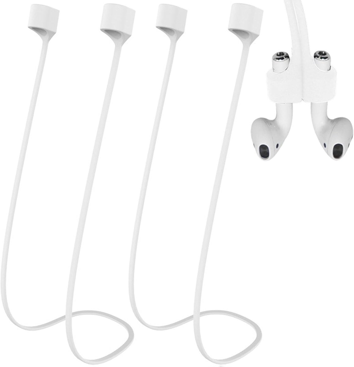 Draadloze sportkoptelefoon lanyard - zachte silicone - anti-verlies - comfortabel voor AirPods - ShopVlot
