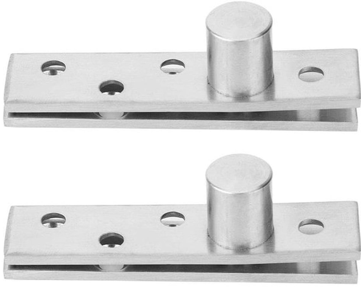 Deurscharnier 360 Graden - Roestvrij Staal - Centrale Pivot - Eccentrisch Pivot Punt - 75x17mm - Duurzaam - Hoge Hardheid - Deurscharnieren