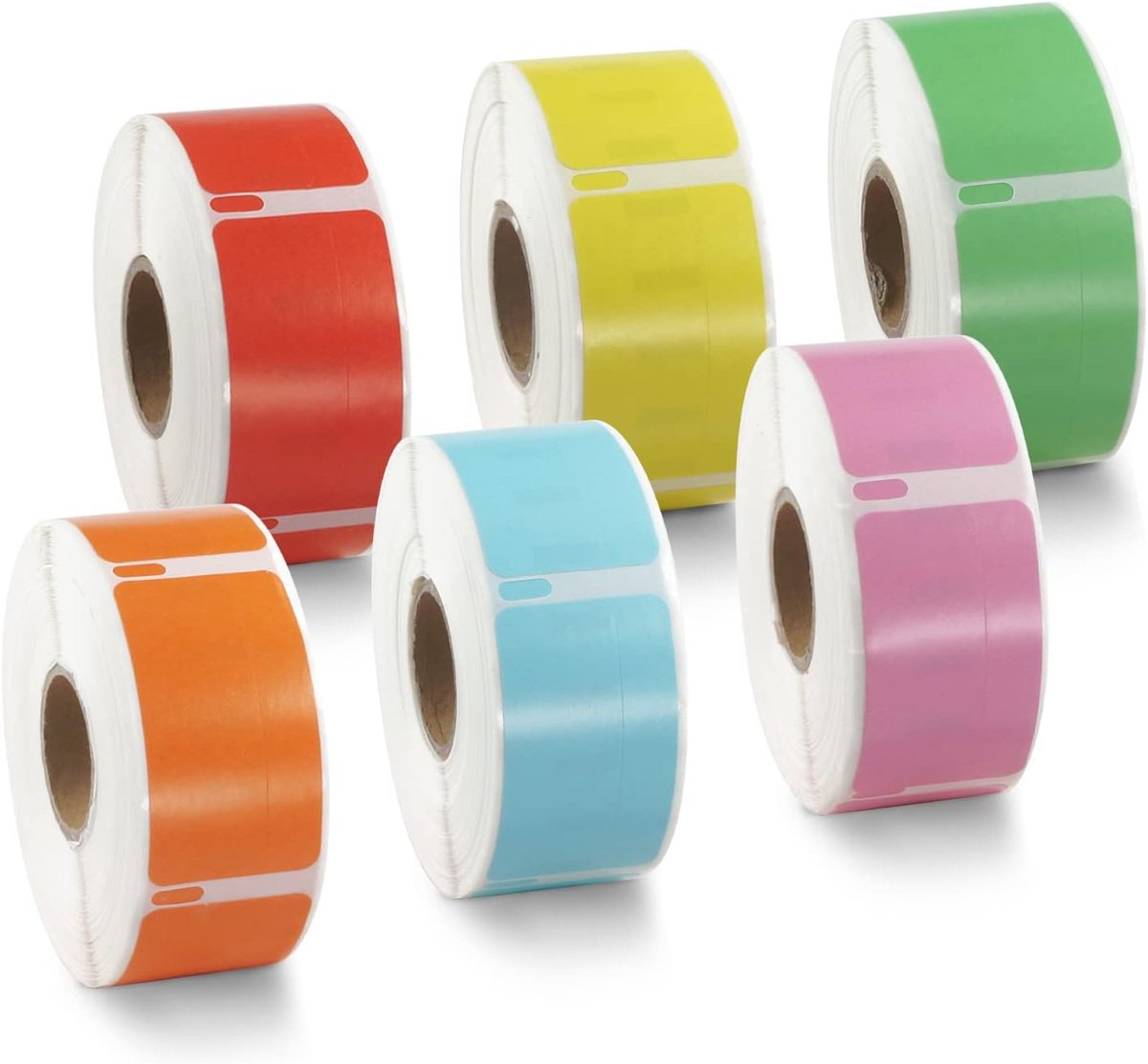 BETCKEY - Labels(6 Mixed Color) Replacement for DYMO 11355(S0722550), 19mm x 51mm, 3000 Small Multifunction Labels - ShopVlot