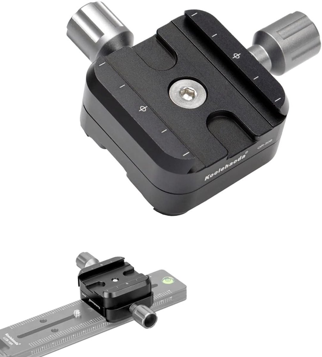 koolehaoda QR-50B Quick Release Plate Clamp QR Clamp Double Clamp Adapter Compatible with Arca Swiss Plate RRS Rail - ShopVlot