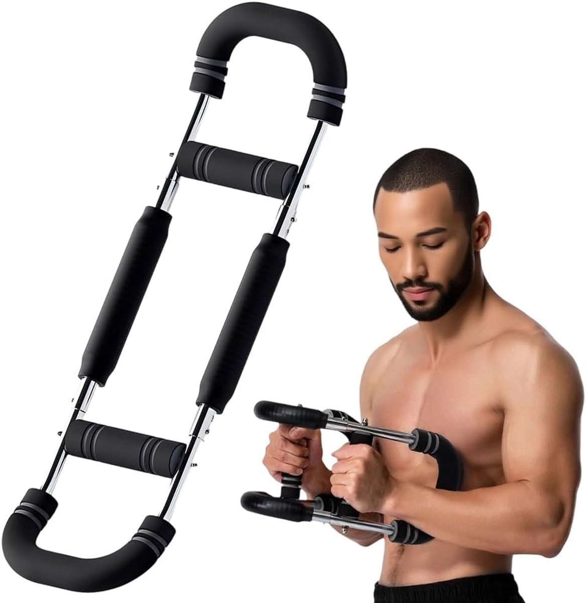 Verstelbare U-vormige Arm Trainer voor Krachttraining, Thuis Fitness en Spieropbouw (30-50kg/70-110lb)