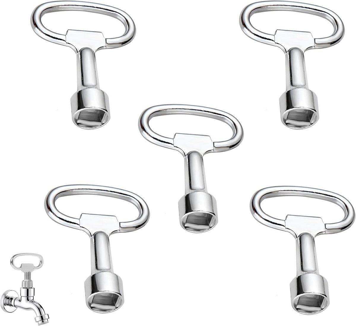 Vierkante sleutels 8mm - zinklegering - universeel voor watermeters - betrouwbare onderhoudsoplossing - ShopVlot
