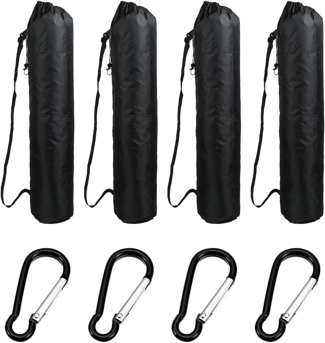 Camping opbergzak met 4 panelen - polyester - inclusief karabiners - ideaal voor het vervoeren van campingstoelen - ShopVlot