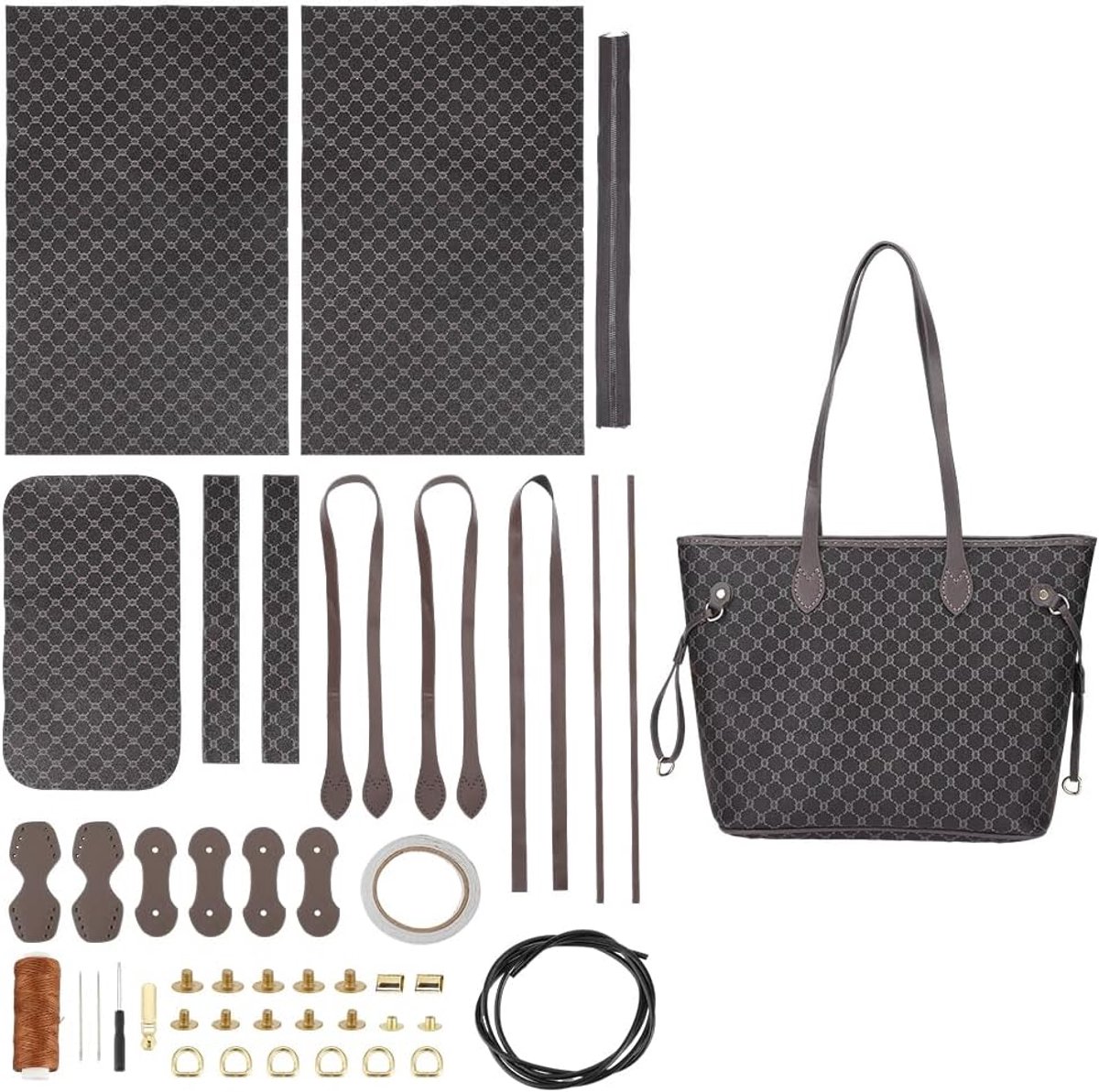 DIY schoudertas kit - PU leder - handgemaakt - creatief zelf maken - ShopVlot