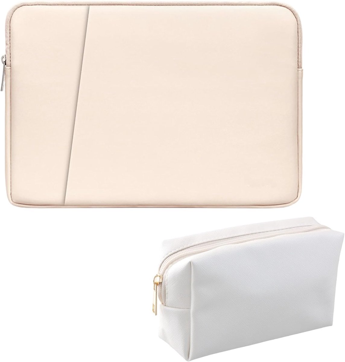 Laptophoes 13-14 inch - schokbestendig en waterdicht - met voorvak en accessoires pouch - ShopVlot