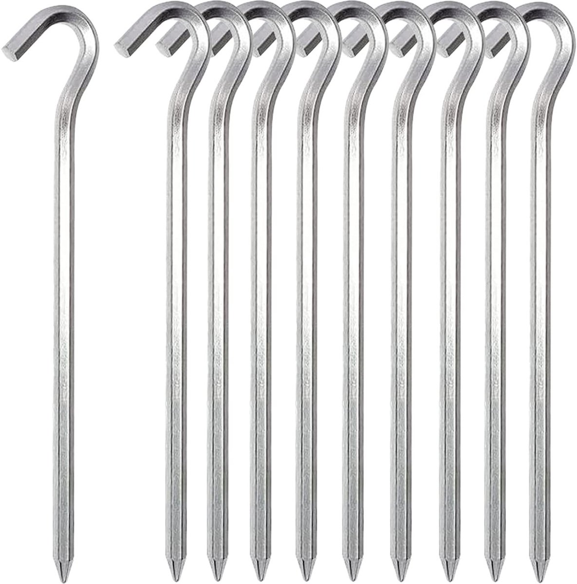 10 stuks zware tentharingen 7 inch van aluminiumlegering - Sterke en duurzame camping grondharingen