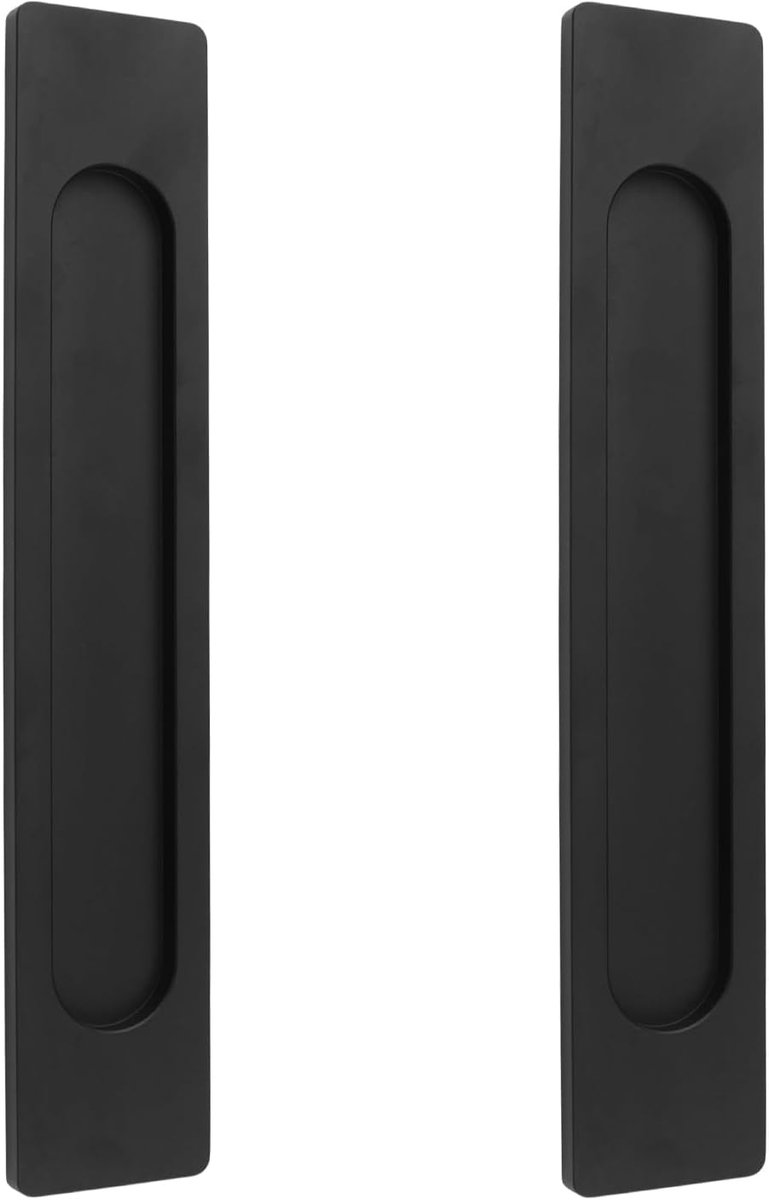 Rechthoekige schuifdeurgrepen 220mm - zwart aluminium - modern design - comfortabel in gebruik - ShopVlot