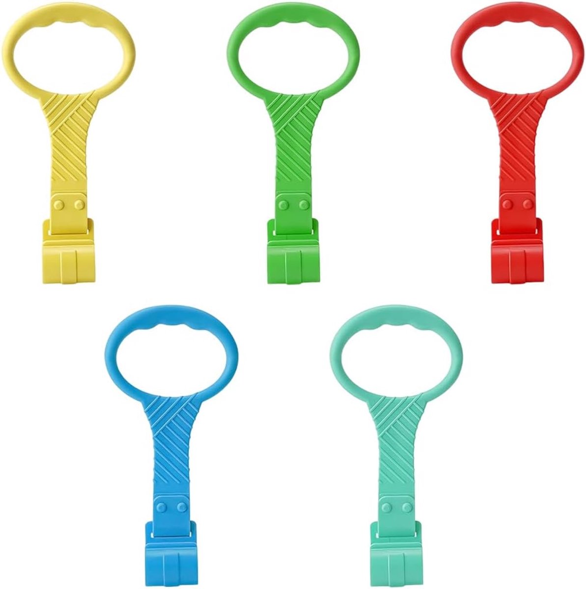 Handgrepen voor campingbed - 5 stuks - Grote ringen voor kinderbed - Eenvoudig op te hangen boven het bed - ShopVlot