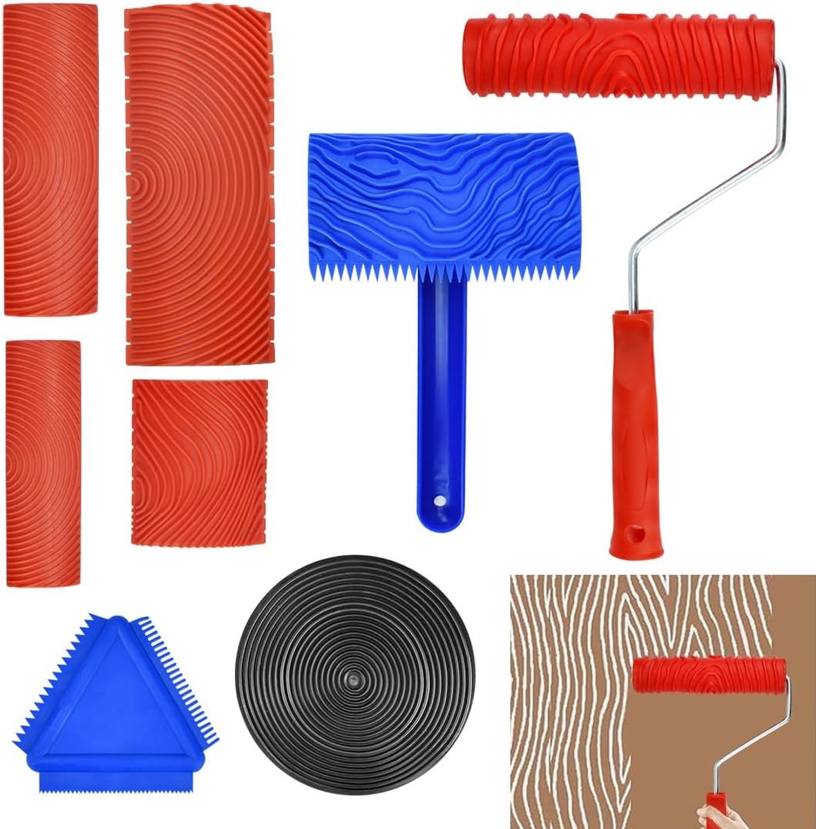 Houtnerf gereedschap - 5-delig - houtbewerking - perfect voor fijne afwerking - ShopVlot