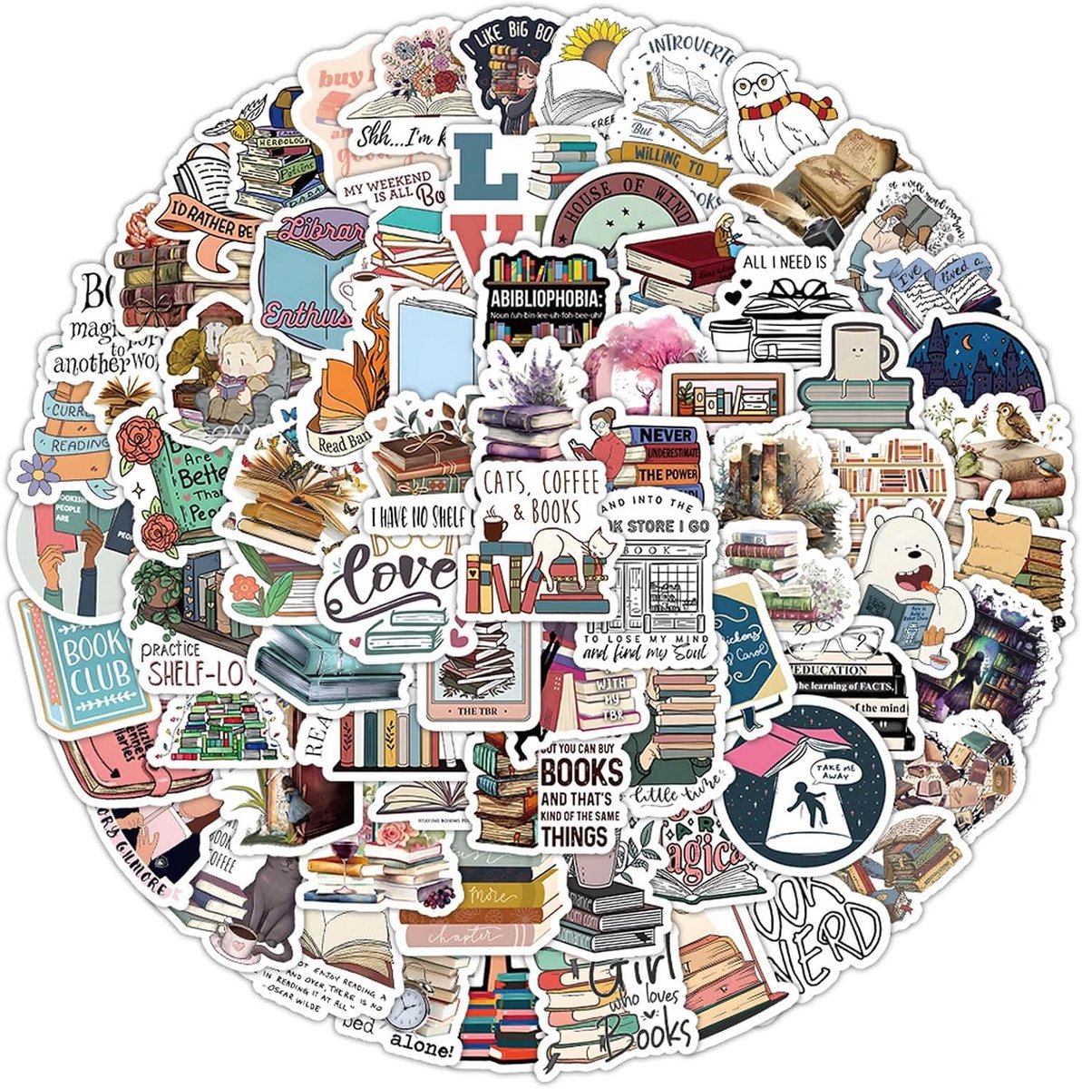 Vintage stickers set 200 stuks - waterproof vinyl - retro design - perfect voor personalisatie - ShopVlot