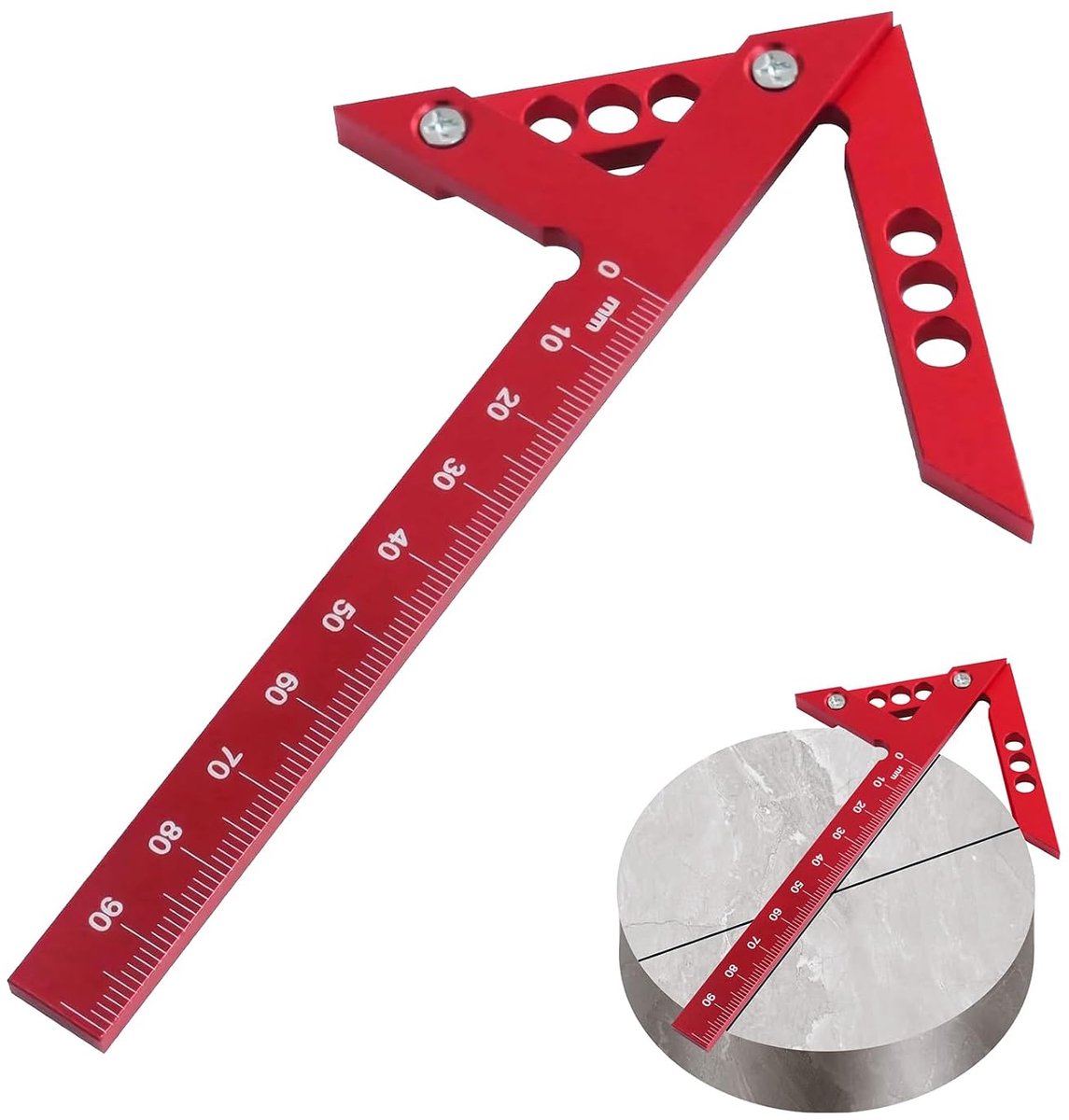 Centering angle - aluminium legering - 45° 90° centreringshoek - ideaal voor precisiewerk - ShopVlot