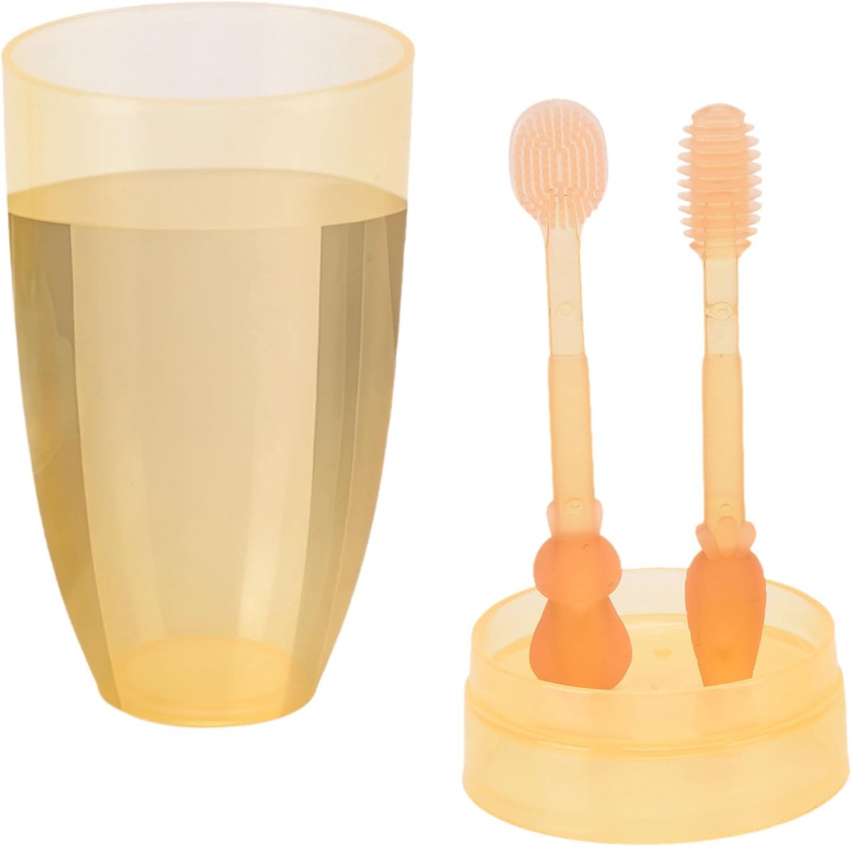 Baby tandenborstel - zachte silicone - met opbergdoos - ideaal voor baby’s tandjes - ShopVlot