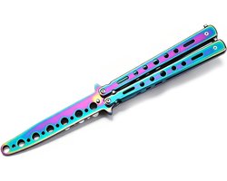 Butterfly knife trainer - kleurrijk - duurzaam roestvrij staal - veilig oefenen - ShopVlot