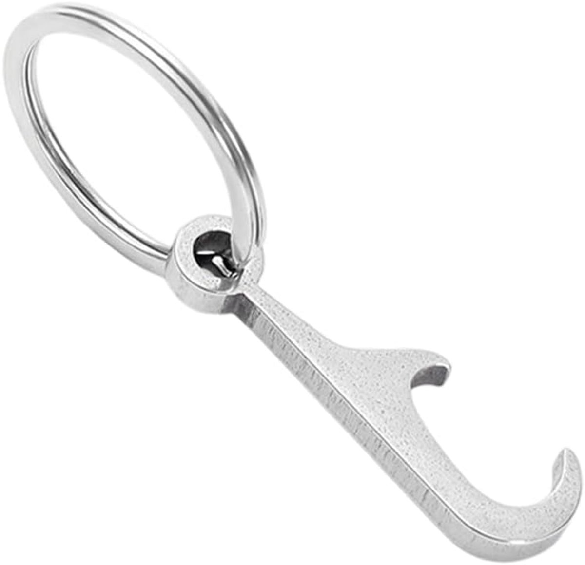 Bierflesopener klein - RVS zilver - Mini sleutelhangermodel - Handig voor onderweg - ShopVlot