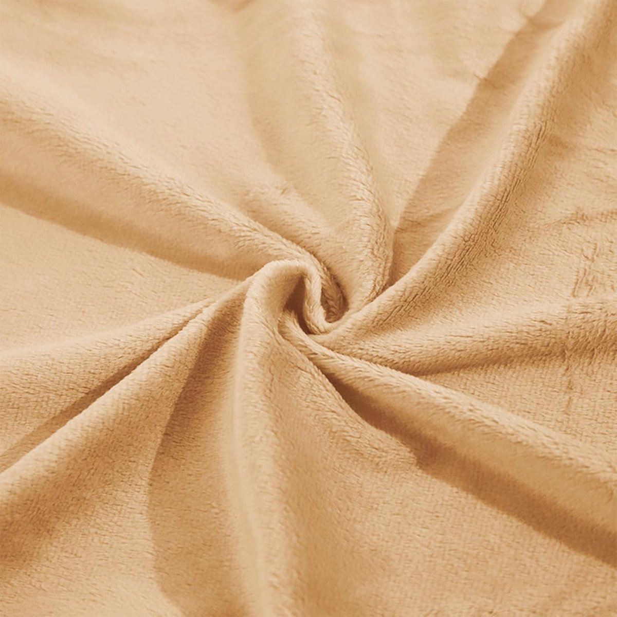 Pluche stof 100 x 150 cm - ultrazacht - lichtbruin - ideaal voor dekens - ShopVlot