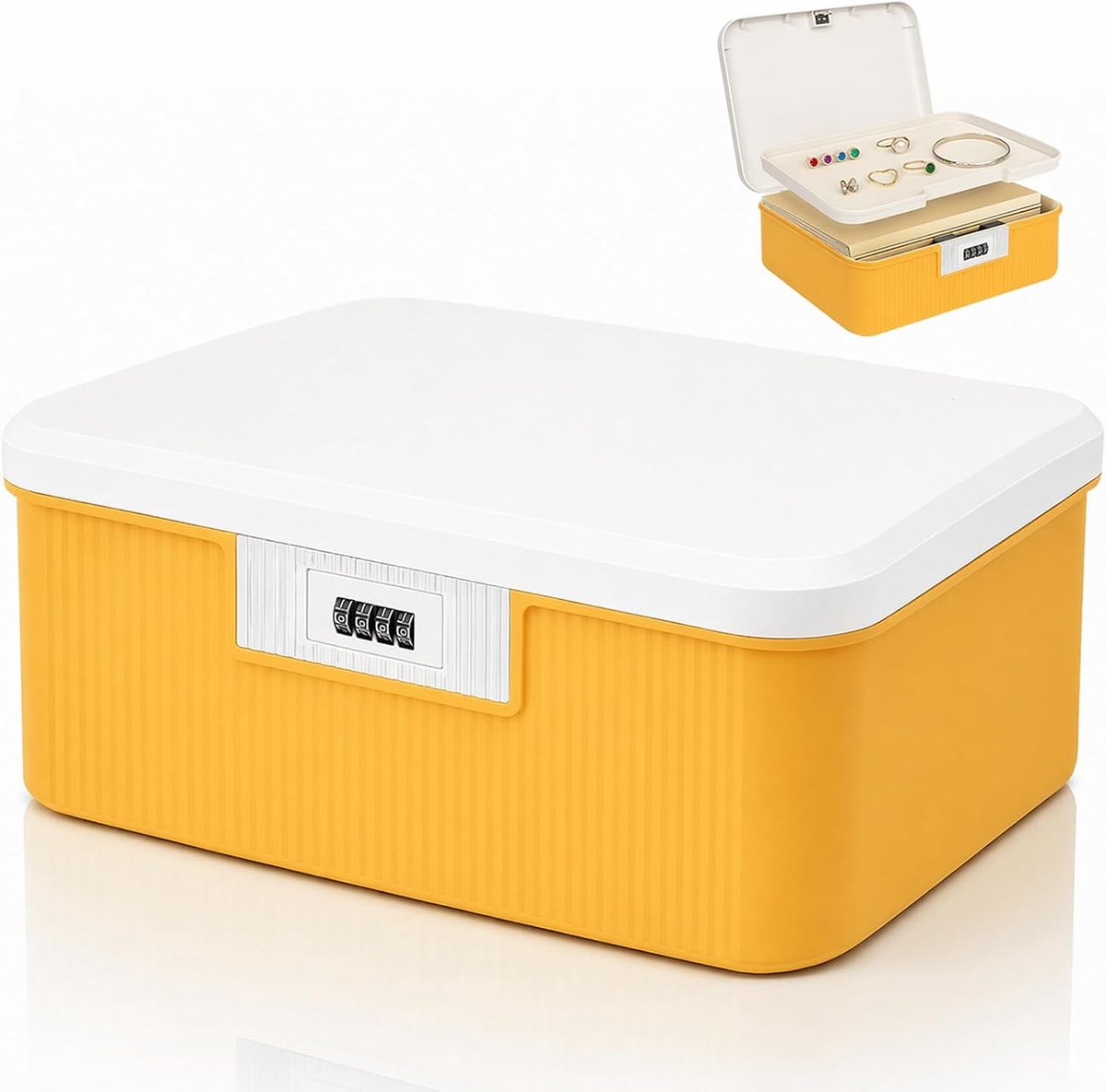Afsluitbare doos medicijnbox 26,2 x 22 x 12,1 cm - ABS - 2 etages - veilige opslag voor medicijnen - ShopVlot