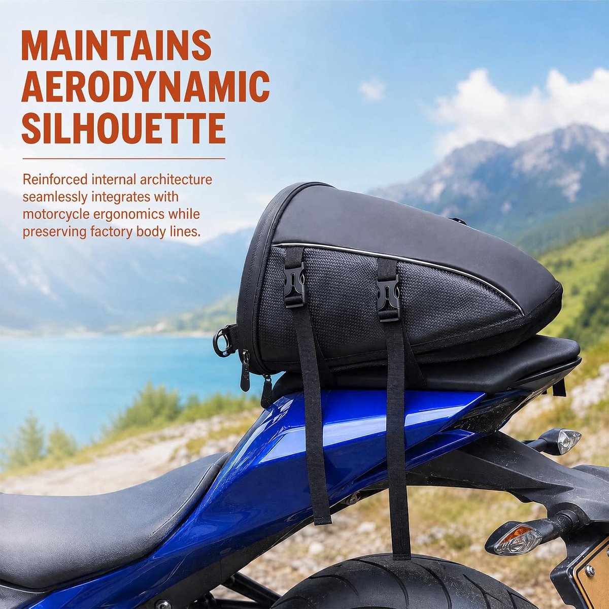 Achtertas voor motorfiets 10-14 liter - waterdichte tas - opbergtas voor lange ritten - ShopVlot