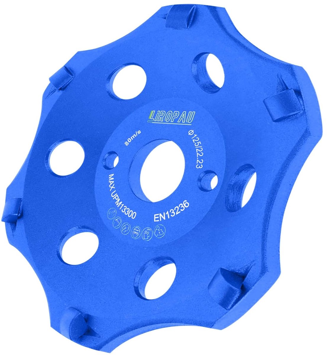 Diamantschijf 125mm - PKD voor haakse slijpers - 6 segmenten - ideaal voor tegelhechting - ShopVlot