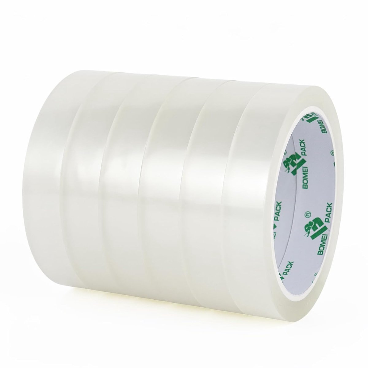 BOMEI PACK Transparant bubbelvrij plakband, 48 μm x 18 mm x 50 m, 6 rollen - ShopVlot