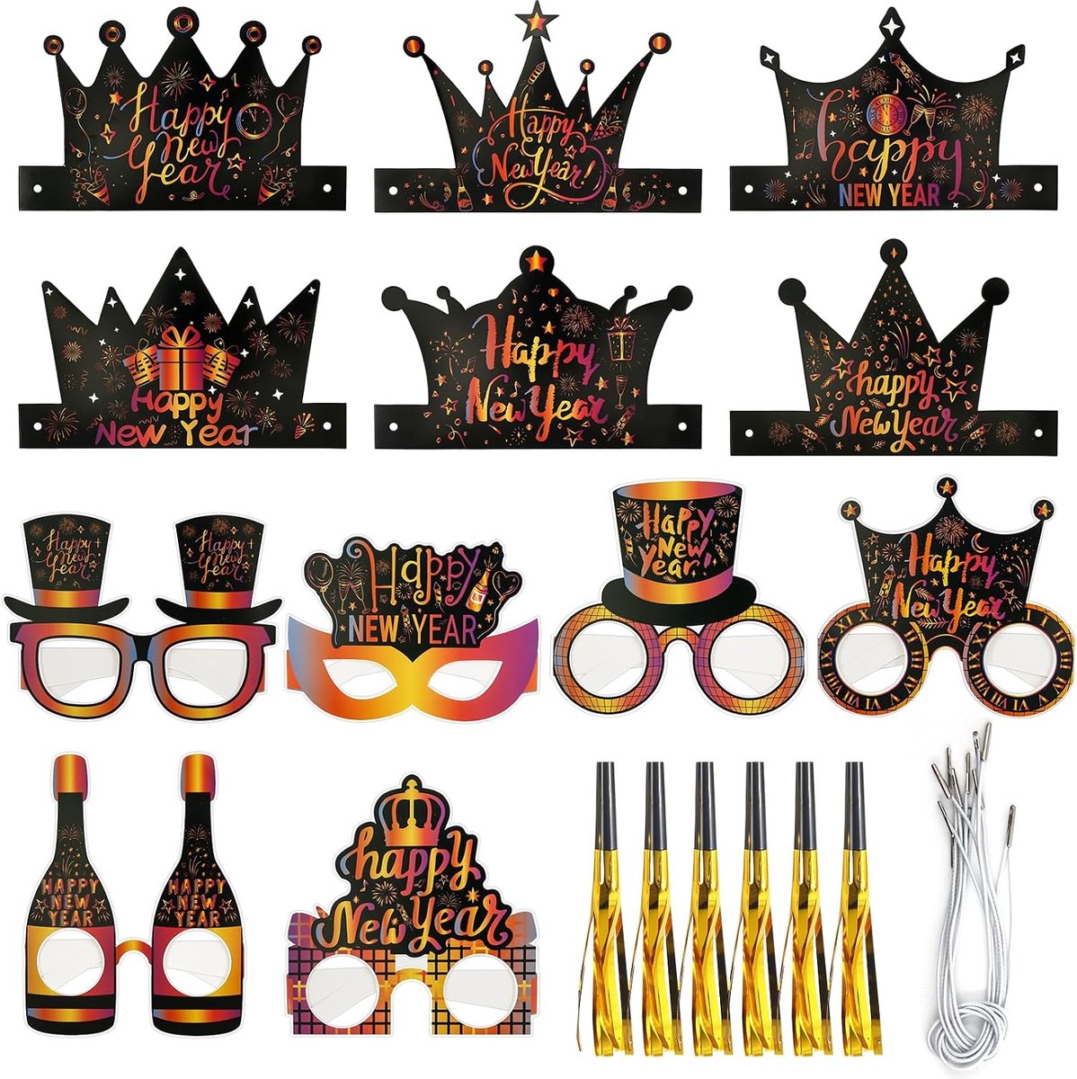 New Year's Eve Decoration Set 2025, 2025 Happy New Year Decoration - ShopVlot