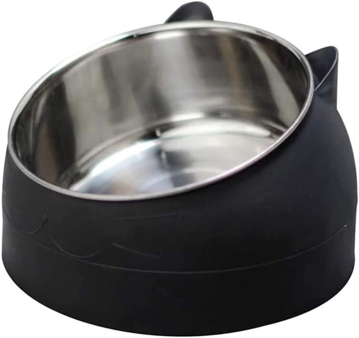 400ml Stainless Steel Pet Bowl, Cat Food, Cat Food, Multifunctional Pet Bowl, 15° Tilted, for Pet Food and Water - ShopVlot
