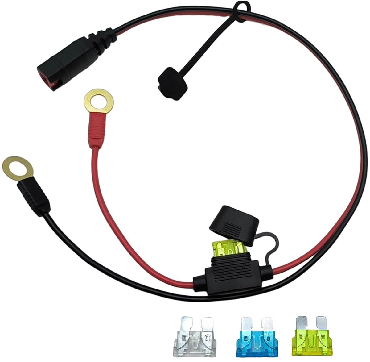 Charging Cable Compatible with NOCO GC008 X-Connect M10 (3/8 inch) XL Copper Clamp Red and Black - ShopVlot