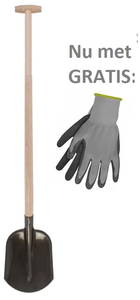 Solidchoice - Tuinschep van Gehard Staal met Essenhouten Steel