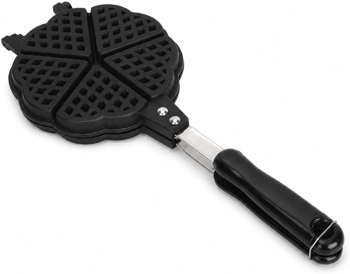 MINI WAFFLE MAKER PAN ALUMINUM ALLOY EASY TO CLEAN Waffle Maker for Waffles Sandwich Toaster Portable Design for Home - ShopVlot