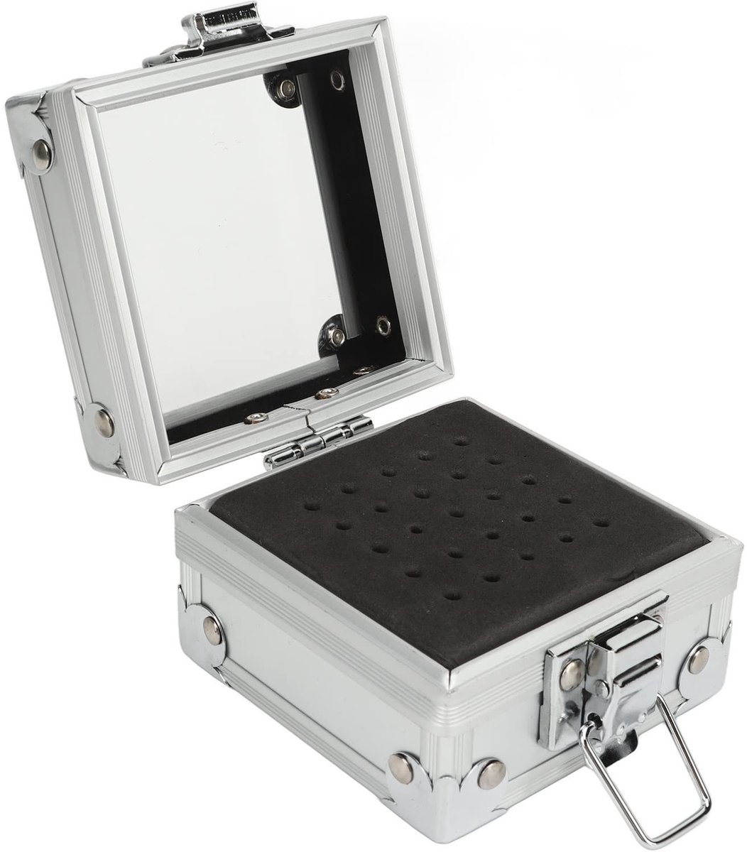 Solidchoice - Aluminium Nagelboren Houder met 25 Gaten - Opbergdoos