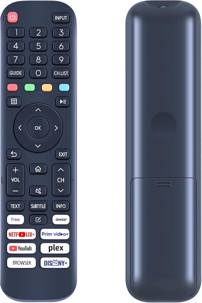 Replacement remote control suitable for RCA Smart TV VRS32H01 VRS32HQ1 VRS40FQ1 VRS24HF1, for Tutu Smart TV TUV32HQ1B - ShopVlot