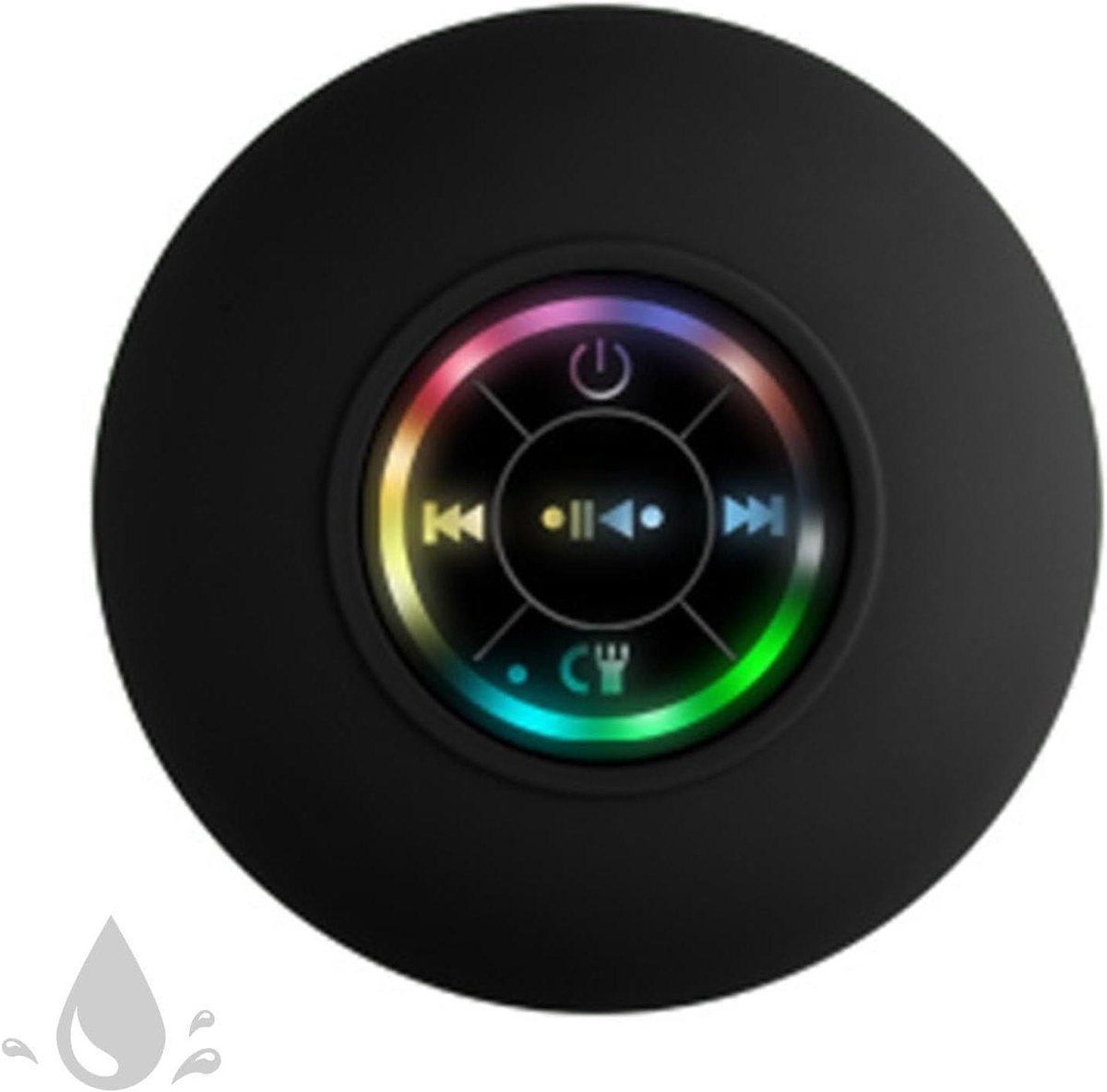 Draadloze Douche Speaker - Badkamer Speaker Bluetooth - Muziek Luisteren - Waterdicht Ontwerp - 6 cm Diameter - Zwart