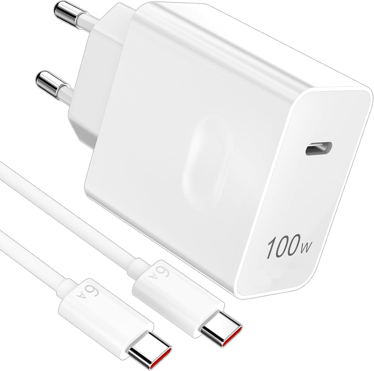 Snelle 100W USB C Snellader met 6A Type C naar C Oplaadkabel voor Honor MagicPad en Smartphones