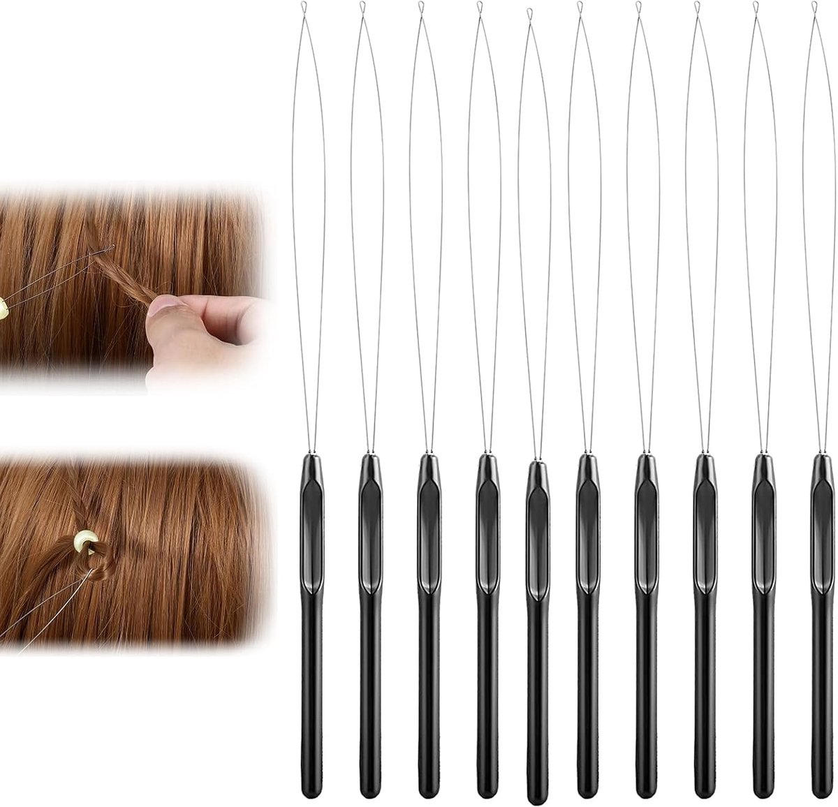 10 stuks baardkralen, vlechten accessoireset, tufting, haarkralen, baardkralenset, Viking, rijger, baardkralen om te klemmen, haarverlengingen, lussen voor haarverlengingen, haarstyling