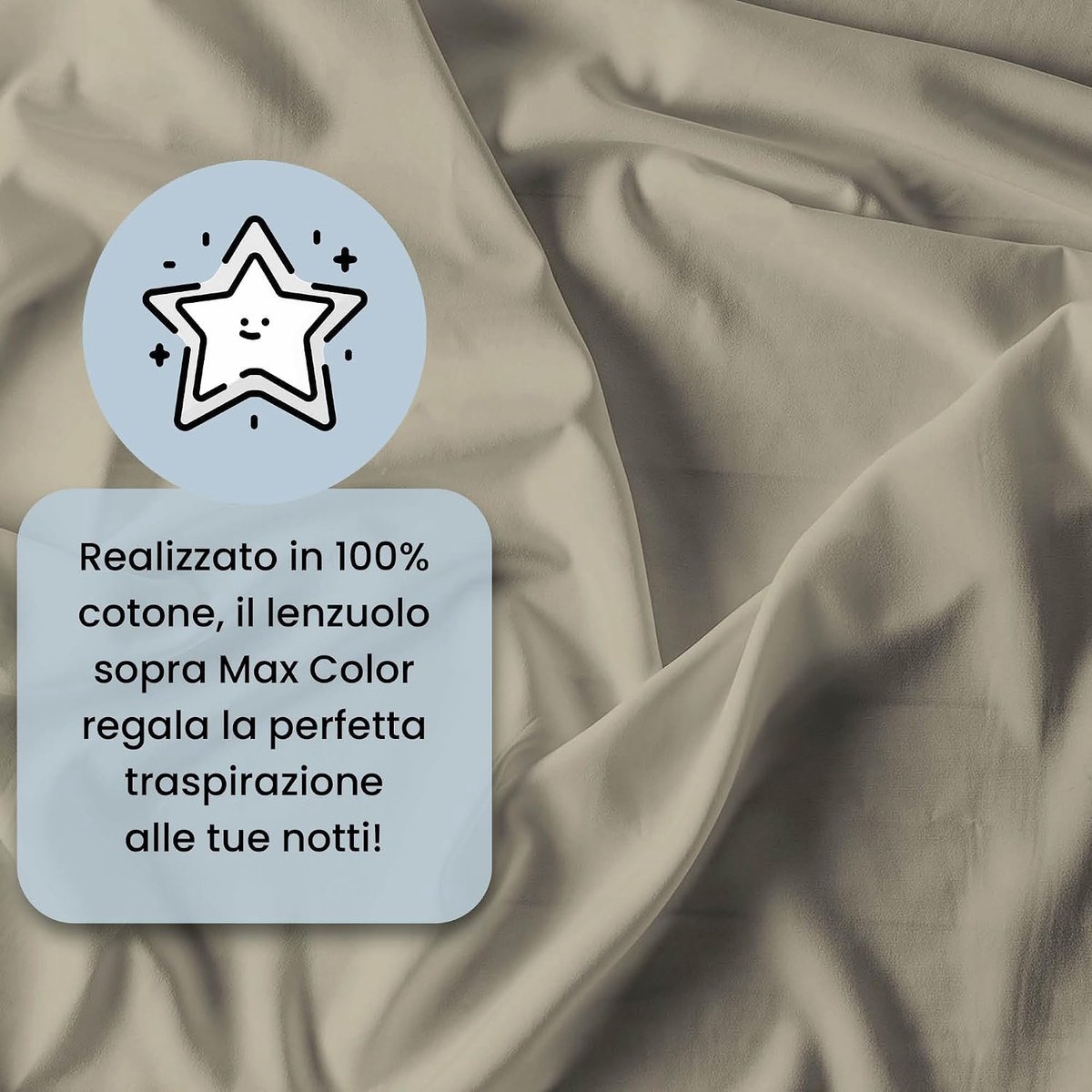 SnelShoppen - Fitted Sheet 100% Katoen Effen Taupe Eenpersoonsbed 150 x 300 cm - Perfect voor Thuis, Camping en Kinderen
