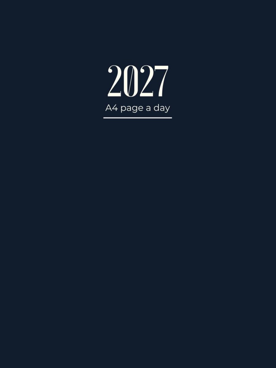 SnelShoppen - 2027 Agenda A4 Pagina Per Dag - Dato van Jan 2027 Tot Dec 2027 - Perfect Voor Afspraken, Herinneringen, Planning - Donkerblauwe Kaft