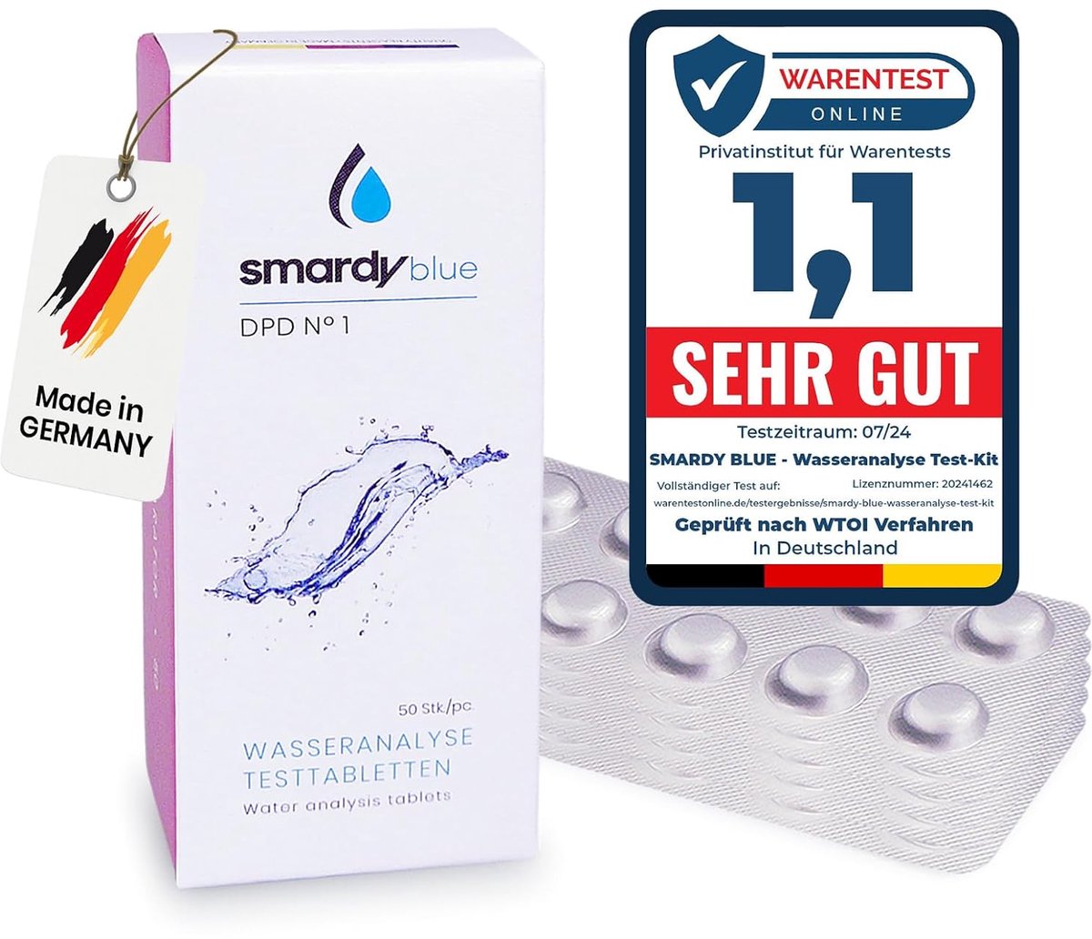 SnelShoppen - 50 DPD1 fotometer testtabletten, wateranalyse voor vrij chloor | Voor elektronische zwembadtesters, snelle en nauwkeurige watercontrole