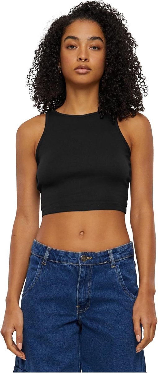 Classics Biologische Cropped Rib Top Voor Dames dames Ondershirt