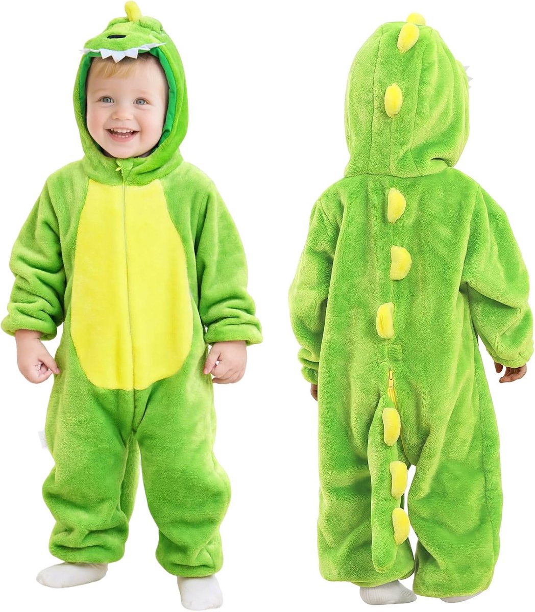 jongens meisjes overall met capuchon, flanel, dierenkleding | Schattige comfortabele dierenromper voor baby's, voor Halloween en carnaval