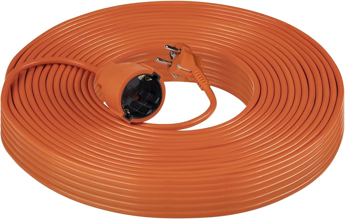 Buiten - Tuinverlengkabel met Één Stopcontact Schuko PVC 3x1mm² IP20 Kabeltype: H05VV-F Stroomsterkte: 10 A Max - Extension Cord (10M)