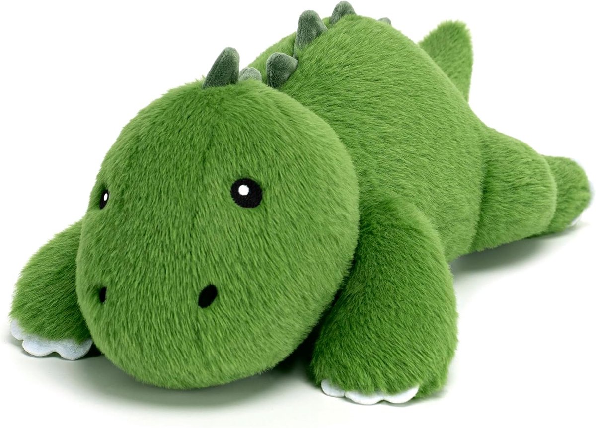 Gewogen dinosaurus knuffeldier, zacht dino, pluche knuffeldierkussen met gewicht, schattige pluche dieren voor kinderen en volwassenen, 35 cm
