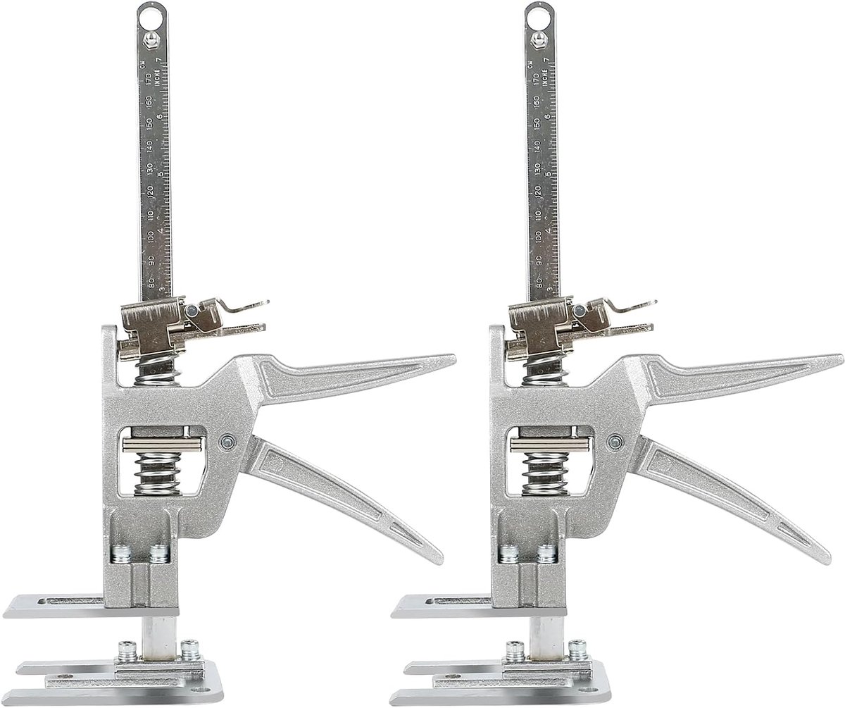 arm, 2 stuks arm handgereedschapshefboom met schaal, tot 400 kg tegelhefwerktuig, multifunctioneel, hoogteverstelling, hefvoorziening voor deuren, meubels, kast, plankhouder