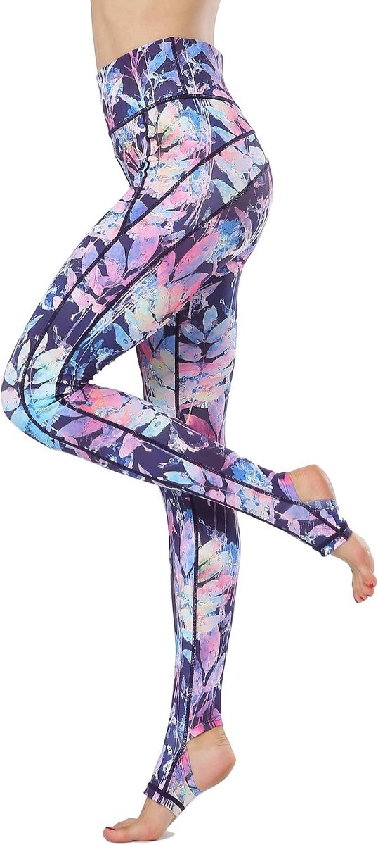 Sportlegging voor dames, met opdruk, sportbroek, fitnessbroek, yoga, leggings, sportbroek voor dames
