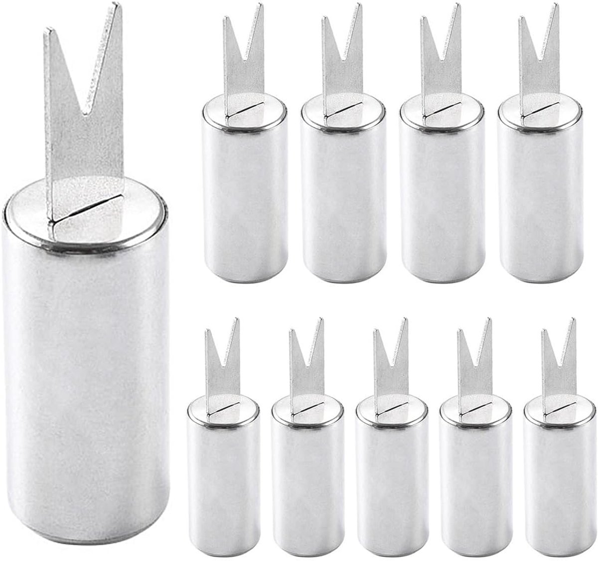 10PCS roestvrijstalen barbecue vork draagbare zoete maïs voedsel fruit vorken voor BBQ kamperen picknicks feesten keuken gereedschap