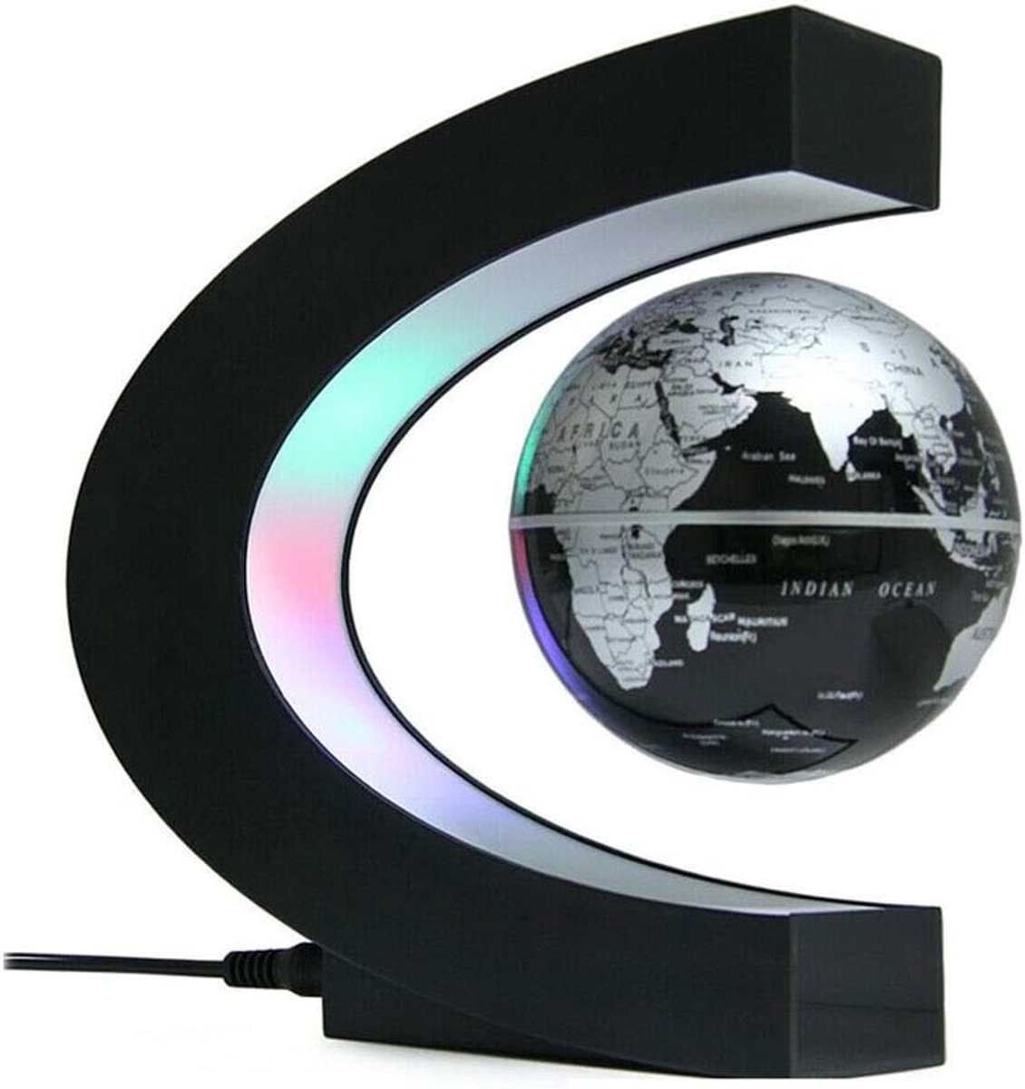 wereldbol met led-verlichting Aanraakschakelaar Magnetische wereldbollamp C-vormen Levitatie Wereldbollamp voor bureaudecoratie Gadgets
